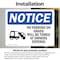 Signmission No Parking On Grass Will Be Sign, Vinyl Decal, 10in W x 7in L, 2PK OS-2PACK-NS-D-710-L-14722 - alternate 6